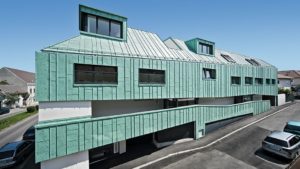 Алюминиевая кровля Система PREFALZ 01 Коричневый P.10 Prefa